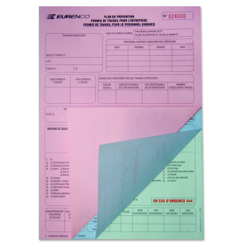 Liasses 3 feuillets A4 autocopiantes individuelles